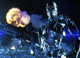 The Terminator T-800 is sent back in time from 2029 to 1984
